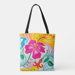 Tropische Blumen im Wind Tasche