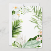 tropische Blumen in Rosa, aquamarin und orchid Save The Date (Rückseite)