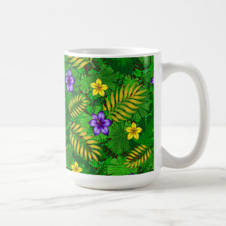 tropische Blumen Kaffeetasse
