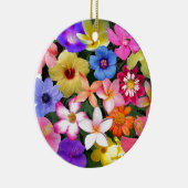 Tropische Blumen Keramik Ornament (Rechts)