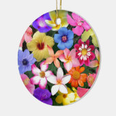 Tropische Blumen Keramik Ornament (Links)