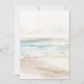 Tropische Blumen Protea Hochzeit am Strand Einladung (Rückseite)