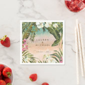 Tropische Blumen Strand Sommer Hochzeitsnapkins Serviette (Beispiel)