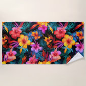 Tropische Blumen Strandtuch (Vorderseite)