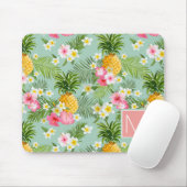 Tropische Blumen u. Ananas | addieren Ihre Mousepad (Mit Mouse)