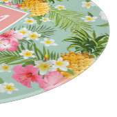 Tropische Blumen u. Ananas | addieren Ihre Schneidebrett (Ecke)
