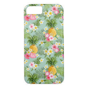 Tropische Blumen u. Ananas Case-Mate iPhone Hülle