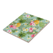 Tropische Blumen u. Ananas Fliese (Seite)