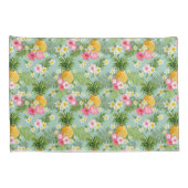 Tropische Blumen u. Ananas Kissenbezug (Rückseite-Rechts)