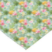 Tropische Blumen u. Ananas Tischdecke (Schrägansicht)