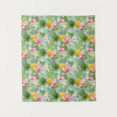 Tropische Blumen u. Ananas Wandteppich (Vorderseite)