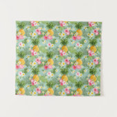 Tropische Blumen u. Ananas Wandteppich (Vorderseite (Horizontal))