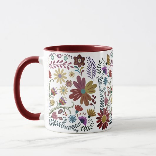 Tropische Blumen Überraschung Tasse (Links)