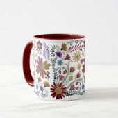 Tropische Blumen Überraschung Tasse (Vorderseite Links)