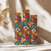 Tropische Blumen und Blätter Muster Geschenkpapier