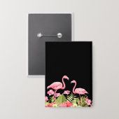 Tropische Blumen und Flamingos-32146 Button (Vorderseite/Rückseite)