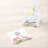 Tropische Blumen und Flamingos Design Untersetzer (Vor Ort)