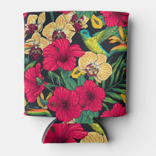 Tropische Blumen und Kolibri - Sommer Botanica Dosenkühler