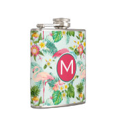 Tropische Blumen und Vögel | addieren Ihre Flachmann (Rechts)