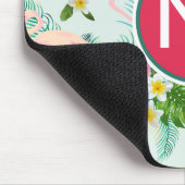 Tropische Blumen und Vögel | addieren Ihre Mousepad (Ecke)