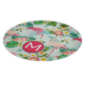 Tropische Blumen und Vögel | addieren Ihre Schneidebrett (Ecke)