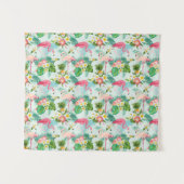 Tropische Blumen und Vögel Wandteppich (Vorderseite (Horizontal))