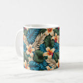 Tropische Blumenfantasie Kaffeetasse (Vorderseite Links)