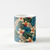 Tropische Blumenfantasie Kaffeetasse (Mittel)