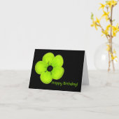 Tropische Blumengeburtstags-Karte Karte (Gelbe Blume)