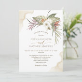 Tropische, blumengetrocknete Palmen, Blätter zur C Einladung (Stehend Vorderseite)