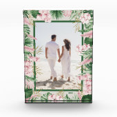 Tropische Blumengrenze Fotoblock (Vorderseite)