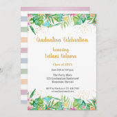 tropische Blumengrenzen Einladung (Vorne/Hinten)