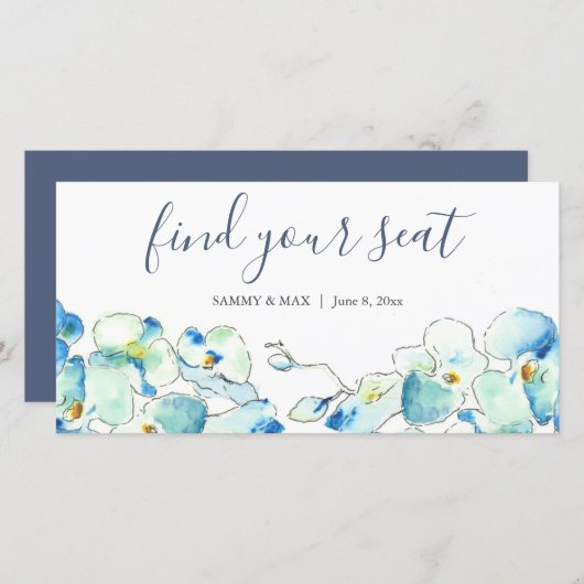 Tropische Blumenhochzeit - Ihr Sitzzeichen (Vorne/Hinten)