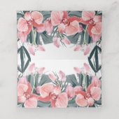 Tropische Blumenhochzeit Personalisiert Platzkarte (Innenseite Aufgefaltet)