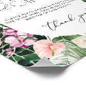 Tropische Blumenkarten und Geschenke Bridal Poster (Ecke)