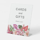 Tropische Blumenkarten und Geschenke Sockelschild (Vorderseite)