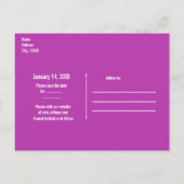 Tropische Blumenmasquerade Save the Date Ankündigungspostkarte (Rückseite)