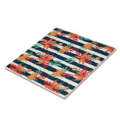 Tropische Blumenmuster - helle Farben Fliese (Seite)
