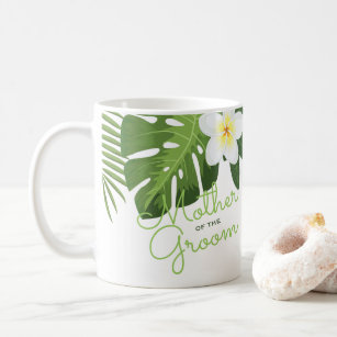 Tropische Blumenmutter der Braut-Strand-Hochzeit Kaffeetasse