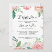 Tropische Blumennacht vor dem Probe Einladung (Vorderseite)