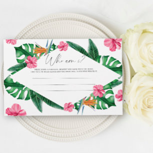 Tropische Blumenpalme - Wer bin ich Brautparty Briefpapier