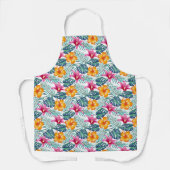 Tropische Blumenpalmen Print-Schürze Schürze (Vorderseite)