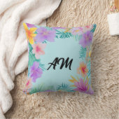 Tropische Blumenrabatte Sommerästhetik Kissen (Decke)