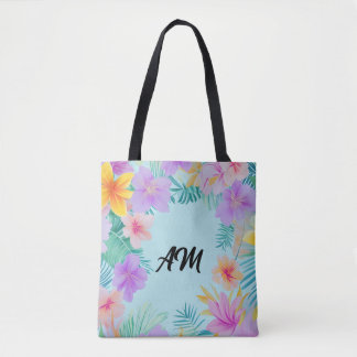 Tropische Blumenrabatte Sommerästhetik Tasche