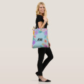 Tropische Blumenrabatte Sommerästhetik Tasche (Am Model)