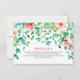Tropische Blumenstrauß - Details RSVP Karte