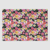 Tropische Blüte in Schwarz Seidenpapier (Vorderseite)