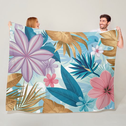 Tropische Blüte mit üppigen Blätter und exotischen Fleecedecke (Beispiel)