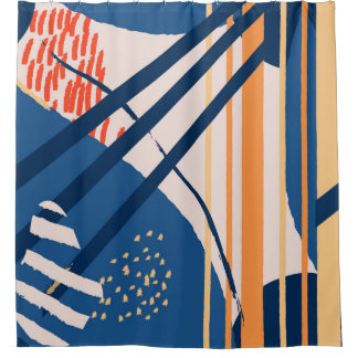 Tropische Blüte: Moderner Führer Duschvorhang