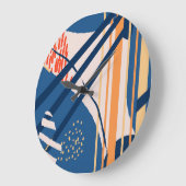 Tropische Blüte: Moderner Führer Große Wanduhr (Winkel)